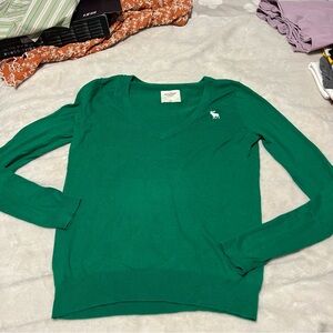 Abercrombie & Fitch Emerald V-Neck Sweater